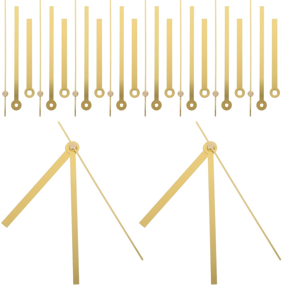 Omgoods - 10 Sets Vervangende Wijzers voor Wandklok met Quartz Beweging