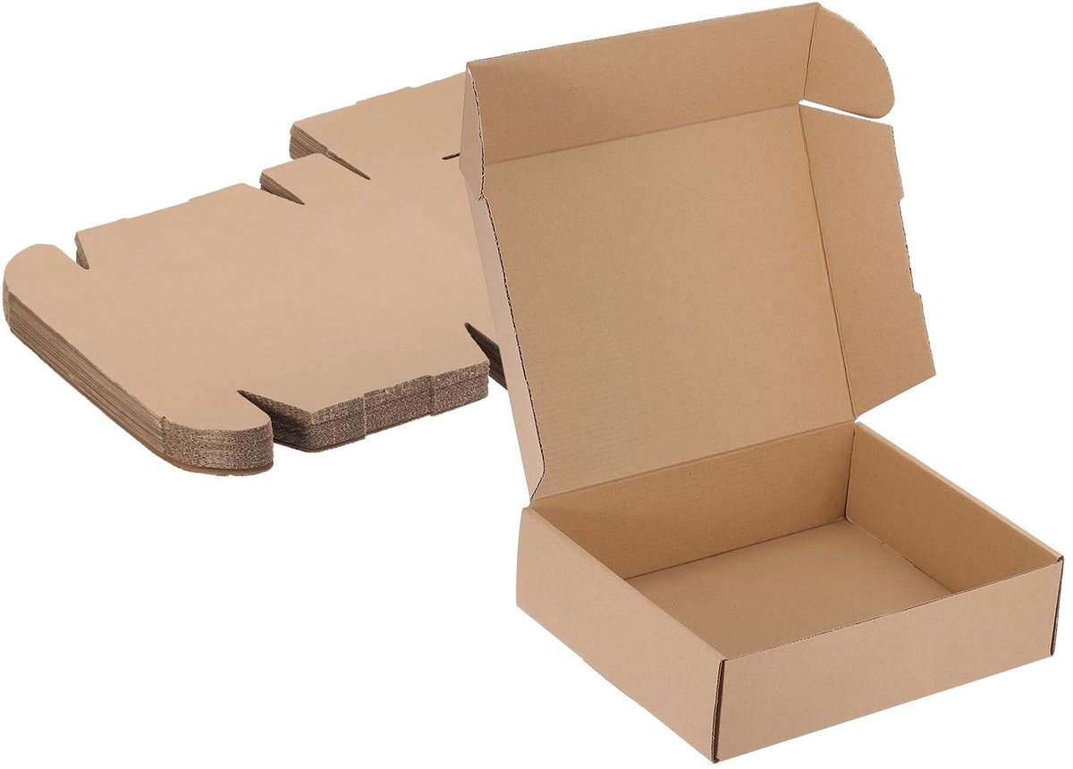 Omgoods - 20 Stuks Kleine Verzenddozen 10x8x3 Inch - Golfkarton Geschenkdozen voor Verpakking