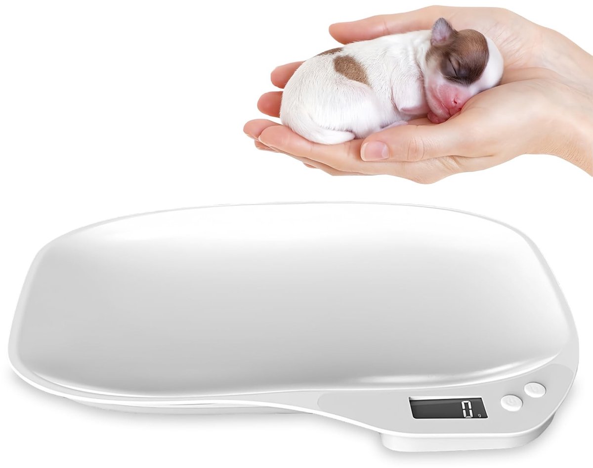 Omgoods- Huisdierweegschaal Digitale LCD - Babyweegschaal - Hondenweegschaal - Dierenweegschaal tot 15kg - Multifunctioneel - Achtergrondverlichting