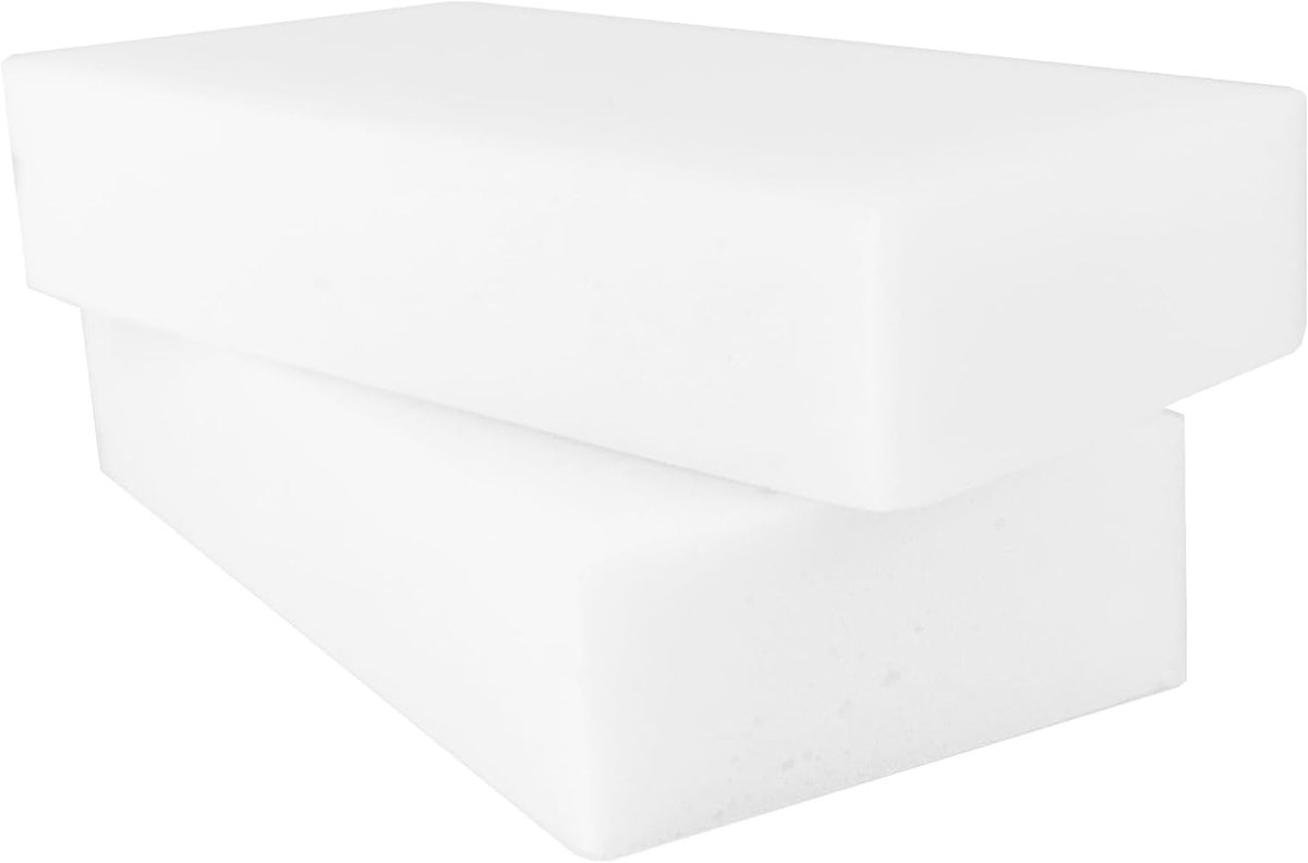 - 2 stuks XXL vuilgum, melaninespons, melaninespons, wonderspons, reinigingsspons, toverspons voor keuken, huishouden, afmetingen: 11,8 x 6 cm, wit