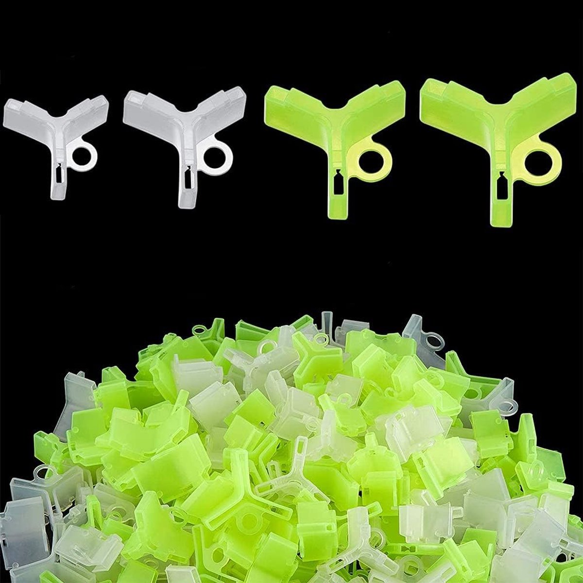 Hook Protector, 120 Pieces Treble Hook Covers, Fishing Treble Hook Cover, Fishing Hook Safety Cover, for Standard Hook Sizes 1~10#, 4 Sizes, Yellow and White