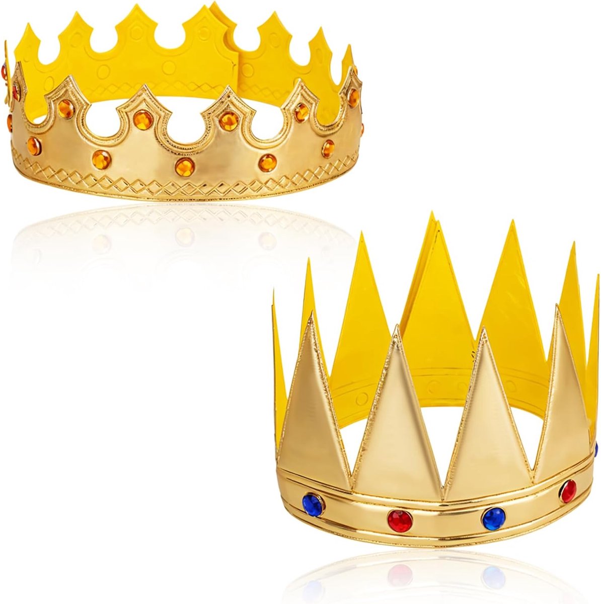 King Gold Koningskroon Hoed Kroon Verjaardag Koning Prinses Gouden Kroon Accessoires Rollenspel Accessoires Kostuum voor Verjaardag Koninklijk Verkleden Accessoires Bruiloftfoto's