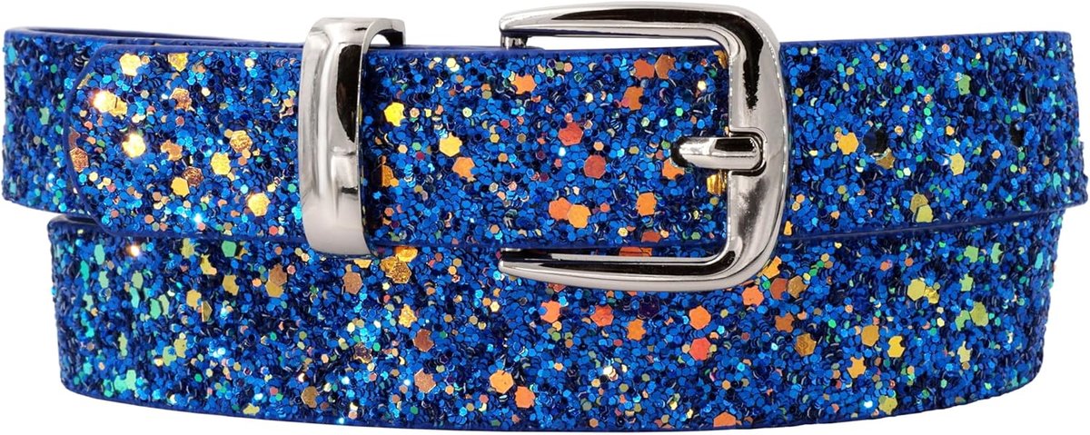Riem, ijskristall, voor kinderen (6-15 jaar, tailleomvang 57-72 cm, riemmaat 65 cm), moderne glitterriem voor meisjes, kinderriem voor meisjes