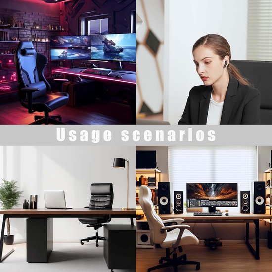 Verstelbare Gaming Stoel Hoes - Wasbaar en Antislip - Geschikt voor Computer- en Swivelstoelen - Lichtgrijs - 4 Stuks — afbeelding 4