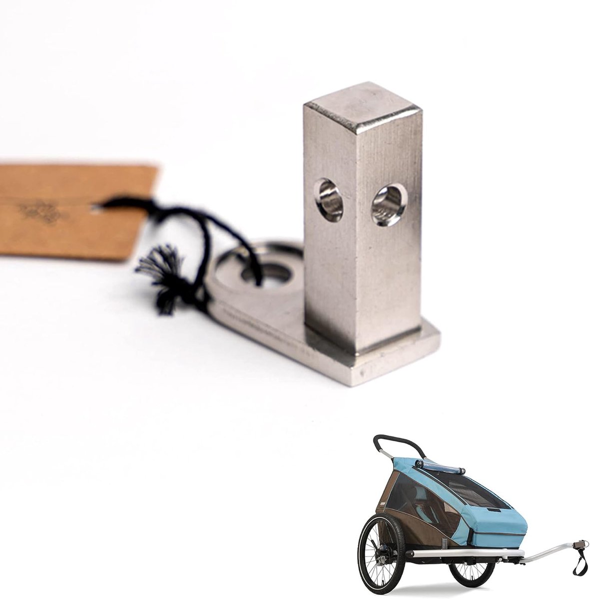SnelShoppen - Adapter voor Fietstrailers tot 2015 - RVS Achsadapter voor Croozer en Universeel Gebruik - Duurzaam en Veilig