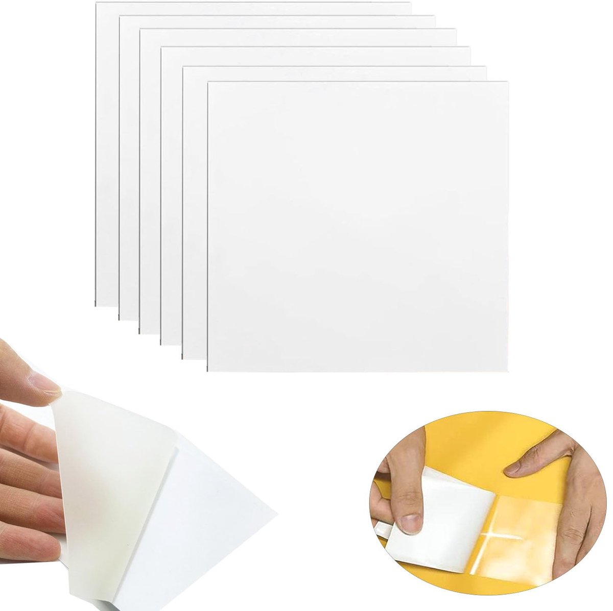 Dailygoods- Reparatiepleister 6 Stuks - Waterdichte TPU Reparatiepatch - Voor Opblaasbare Objecten - Zelfklevend - 8,8 x 8,8 cm - Geschikt voor Buiten