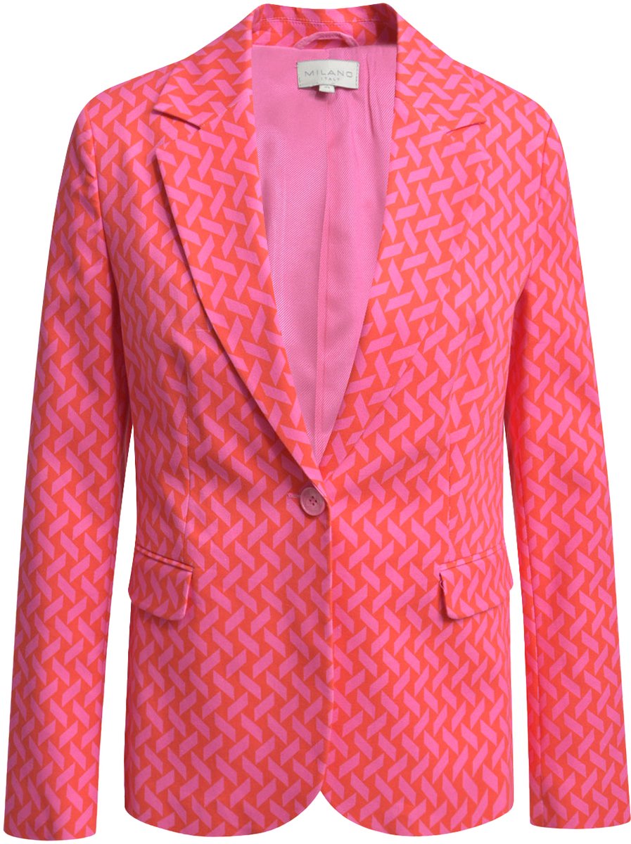 Milano Italy - rood roze blazer poppy print - maat 36