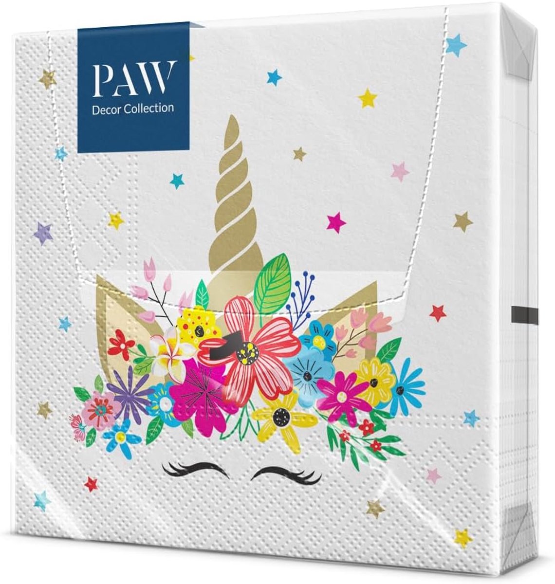 SnelShoppen - Paper Napkins 3 Ply Unicorn Party I 20 Stuks I 33 x 33 cm I Ecolabel I Kinderen I Feestdecoratie I Milieuvriendelijk I Waterbased Ink