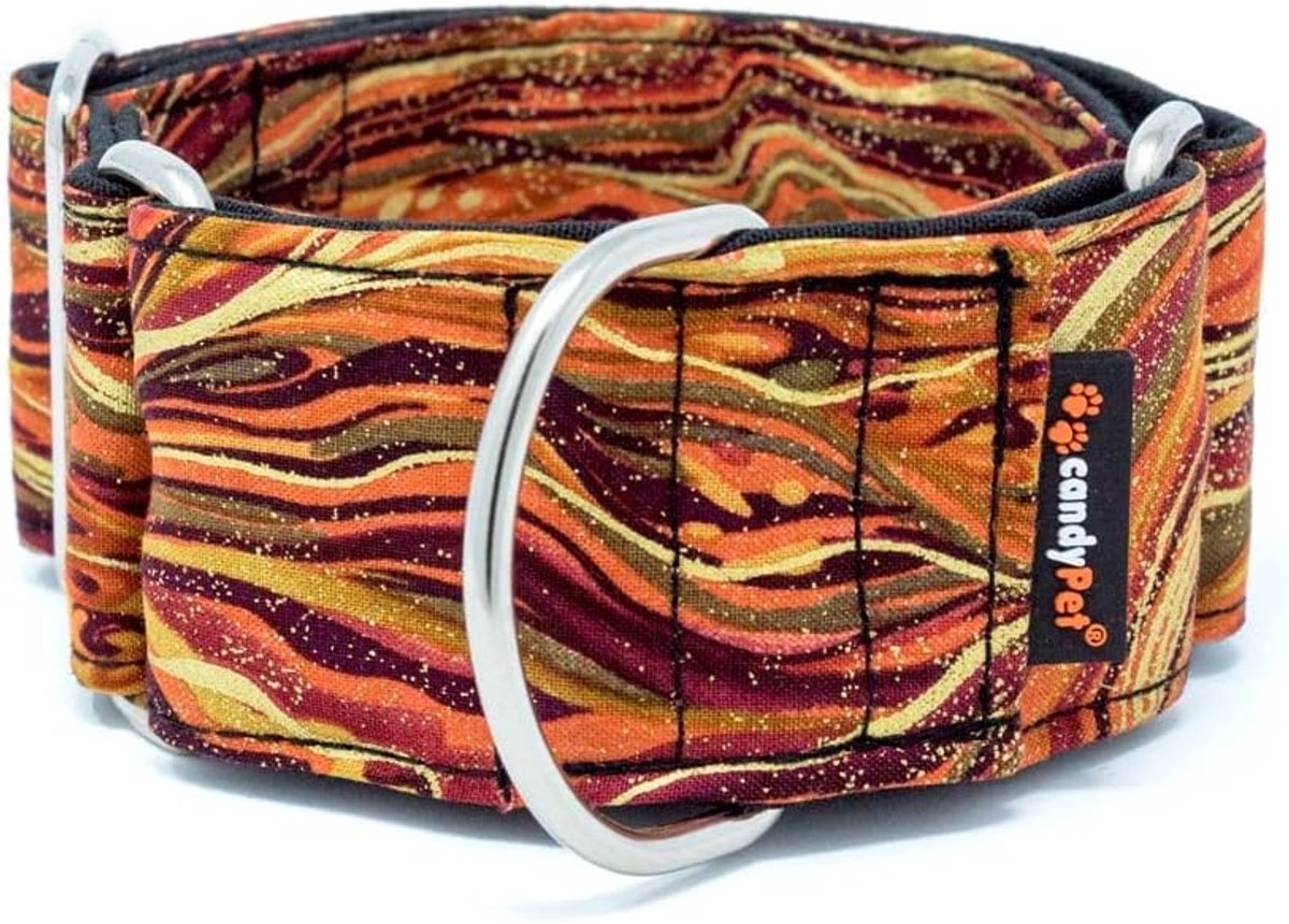 SnelShoppen - Martingale Hondenhalsband - New Waves - Veilig, Handgemaakt, Versterkte Stiksels, Voor Alle Hondenrassen, Maat S, Ideaal voor Galgos en