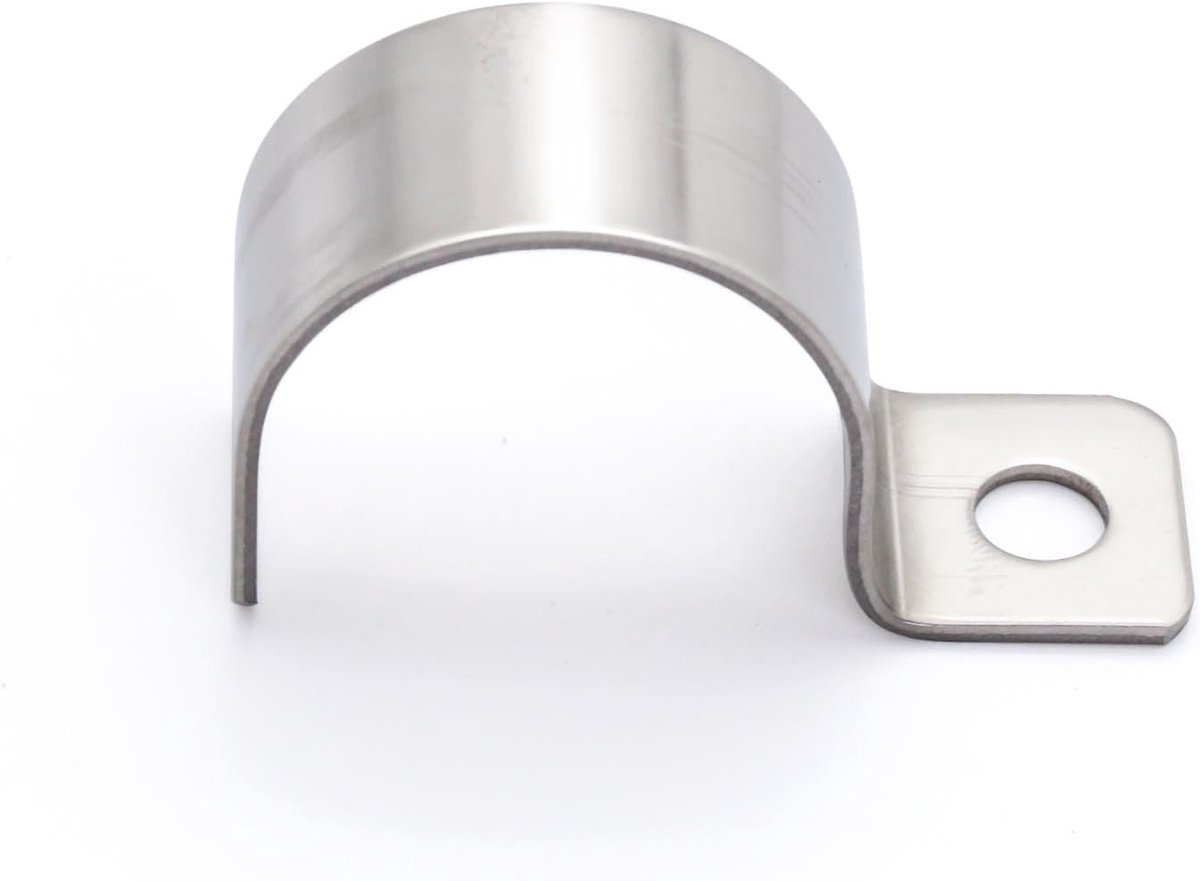 SnelShoppen - Pack van 20 RVS Fixatieclips - V2A Stalen Buisklemmen - Slangklem Tube Bevestiging voor Max. Buitendiameter Ø 25 mm - Corrosiebestendig