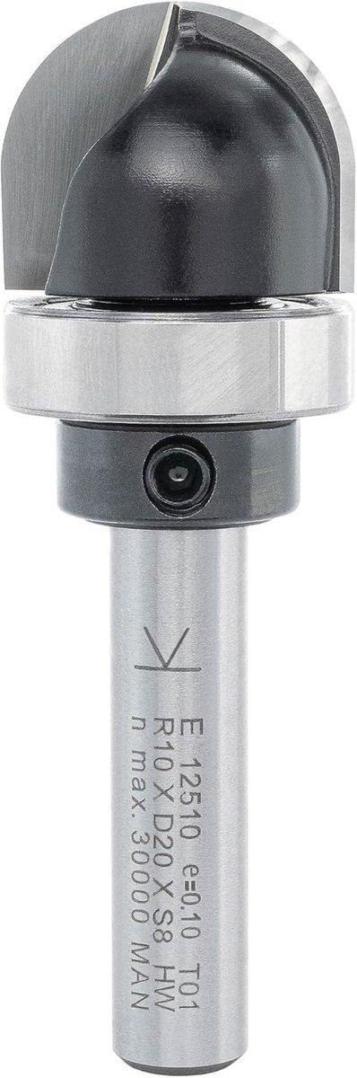 SnelShoppen - Carbide Frees Bit 8mm Shank, Fillet Cutter met Kogellager, Ronde Groeven en Randen, Houtbewerking, Router Bit voor Hard- en Zacht Hout