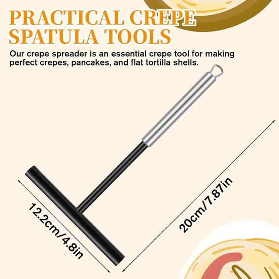 SnelShoppen - Pancake Divider 19.5 cm - RVS Pancake Maker - Deegverdeler voor Perfecte Pannenkoeken - Keuken Accessoire voor Thuis, Koken en Bakken — afbeelding 5