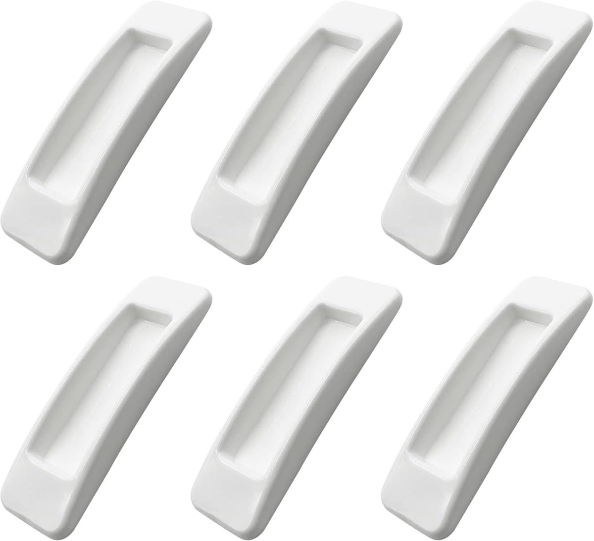 SnelShoppen - Pack van 6 Zelfklevende Handgrepen voor Schuifdeuren - ABS Plastic Handgrepen met Dubbelzijdige Waterproof Tape voor Kasten, Ramen, Koel
