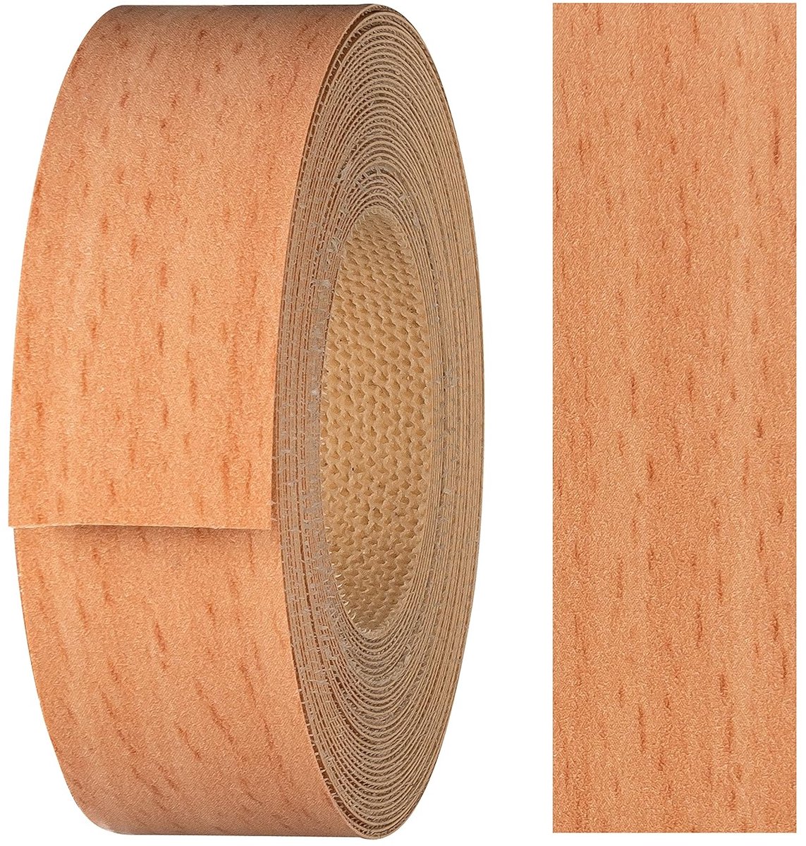 SnelShoppen - Melamine Kantband 21 mm x 5 m - Ijzer Lijm Tape voor Planken en Panelen - Decoratie Beuken - Eenvoudig Te Gebruiken