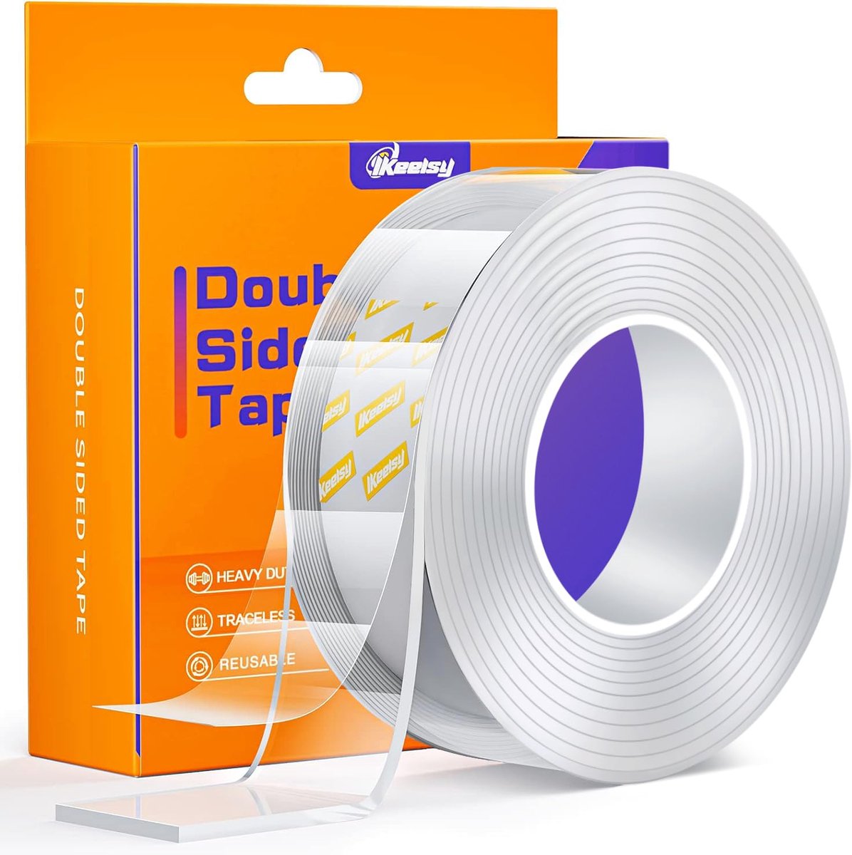 SnelShoppen - Extra Sterke Dubbelzijdige Plakband - Wasbaar, Herbruikbaar, Transparant, Waterdicht, Vlekbestendig - Multifunctionele Tape voor Thuis,