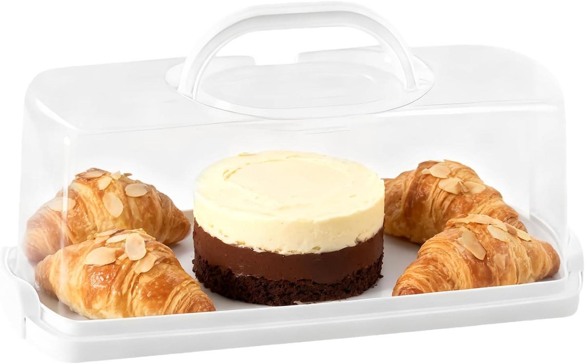 Broodtrommel - Broodbox - Brood Vers Houden - Luchtdichte Opslag - 39x17x15 cm - Wit