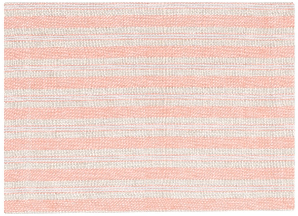 New Linen Stripe Placemat coral haze 35x50cm