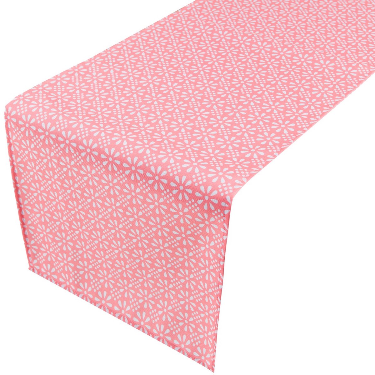 Daisy Flower Outdoor Tafelloper strawberry 42x145cm