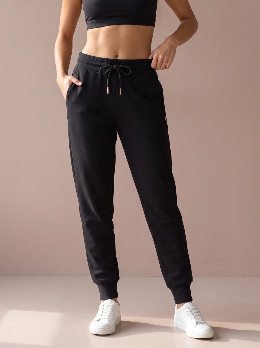 Sjeng Sports MADDIE - Maat: S Black - Tennis Broek Vrouwen - Sportbroek - 44% polyester, 50% modal, 6% elastaan, interlock