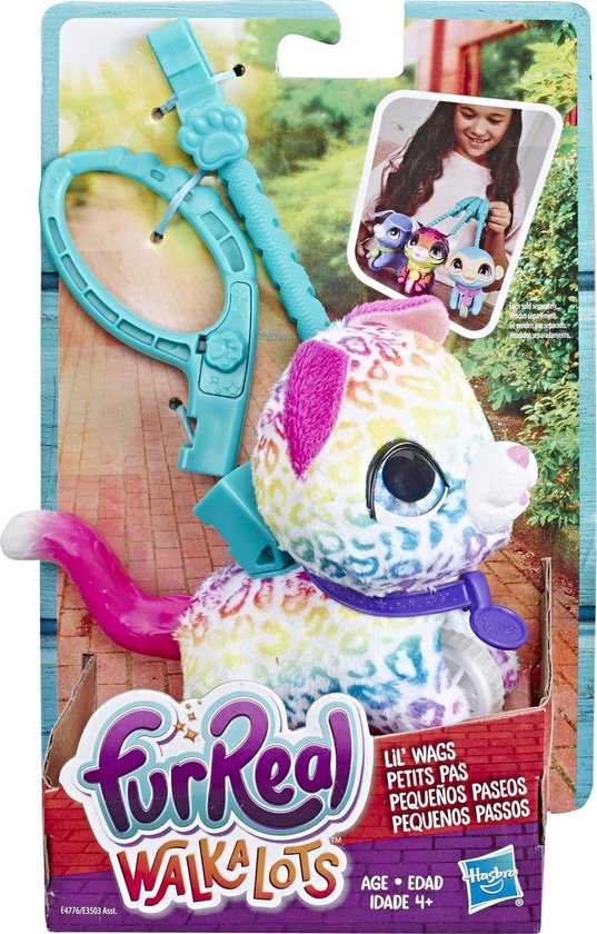 FurReal Walkalots Lil' Wags Kat Gekleurd Knuffel bol