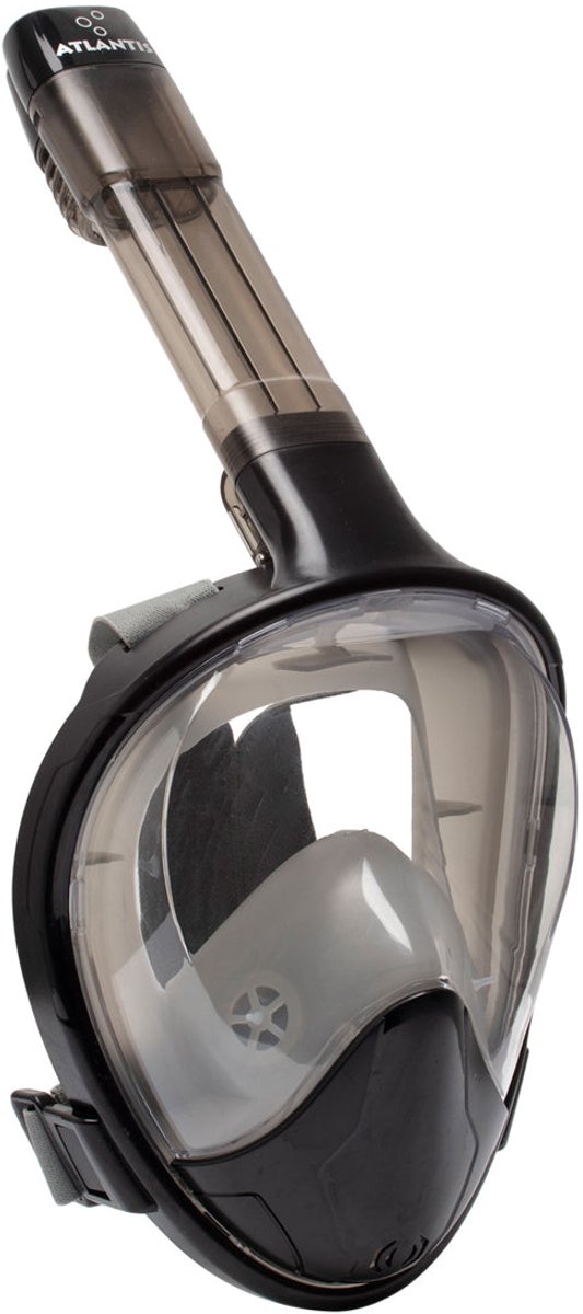Atlantis Snorkelmasker 3.0 - Duikbril - Snorkel - Snorkelset - Full Face Masker - Volwassenen - Zwart/Grijs - L/XL