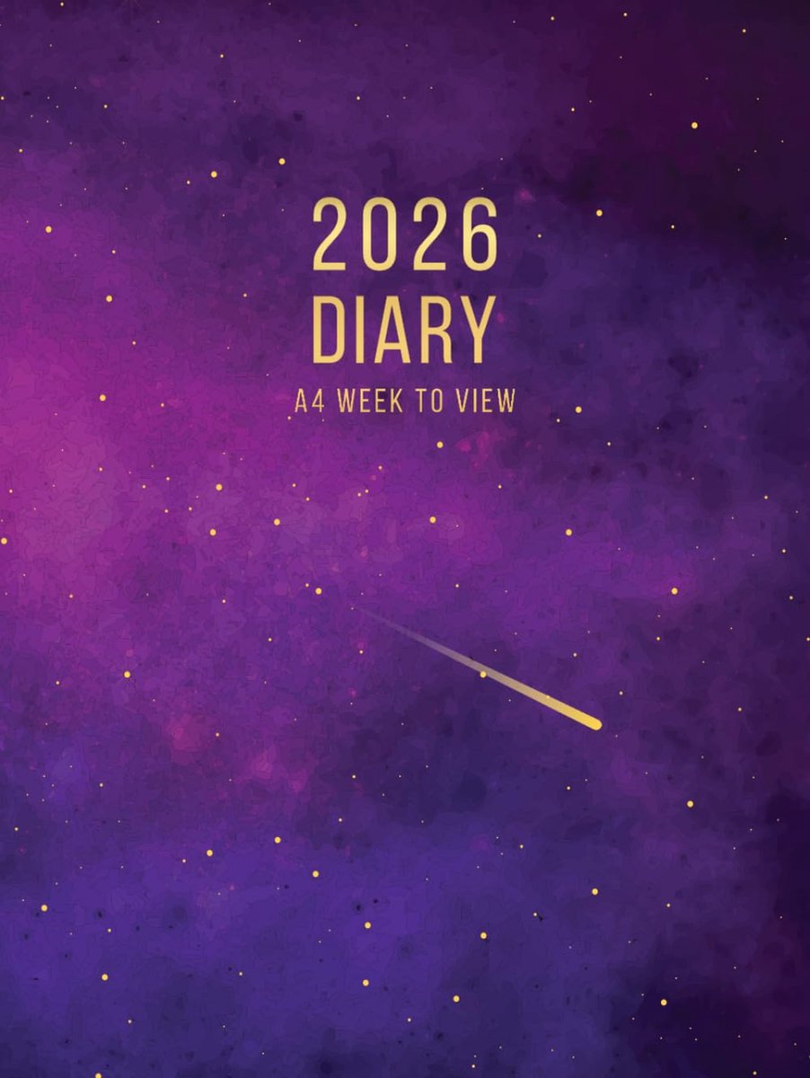 SnelShoppen - 2026 A4 Planner Week to View, Dated Organizer met To-Do Lijsten, Notities, en Kalenders in Paars Galaxy - 52 weken, Perfect voor Persoon