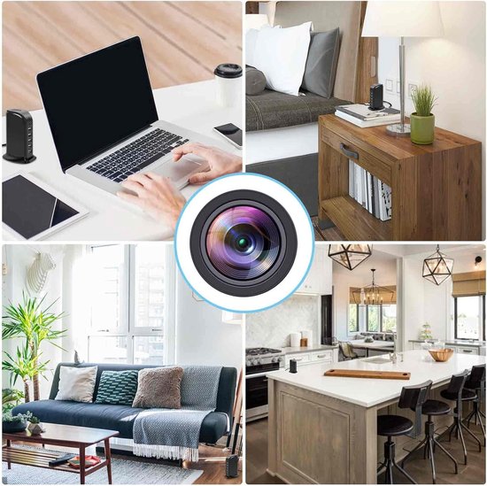 Verborgen Camera - Spionage Camera - Thuis Bewaken - 5 Poorts Hub - 10 x 15 cm - Zwart — afbeelding 3