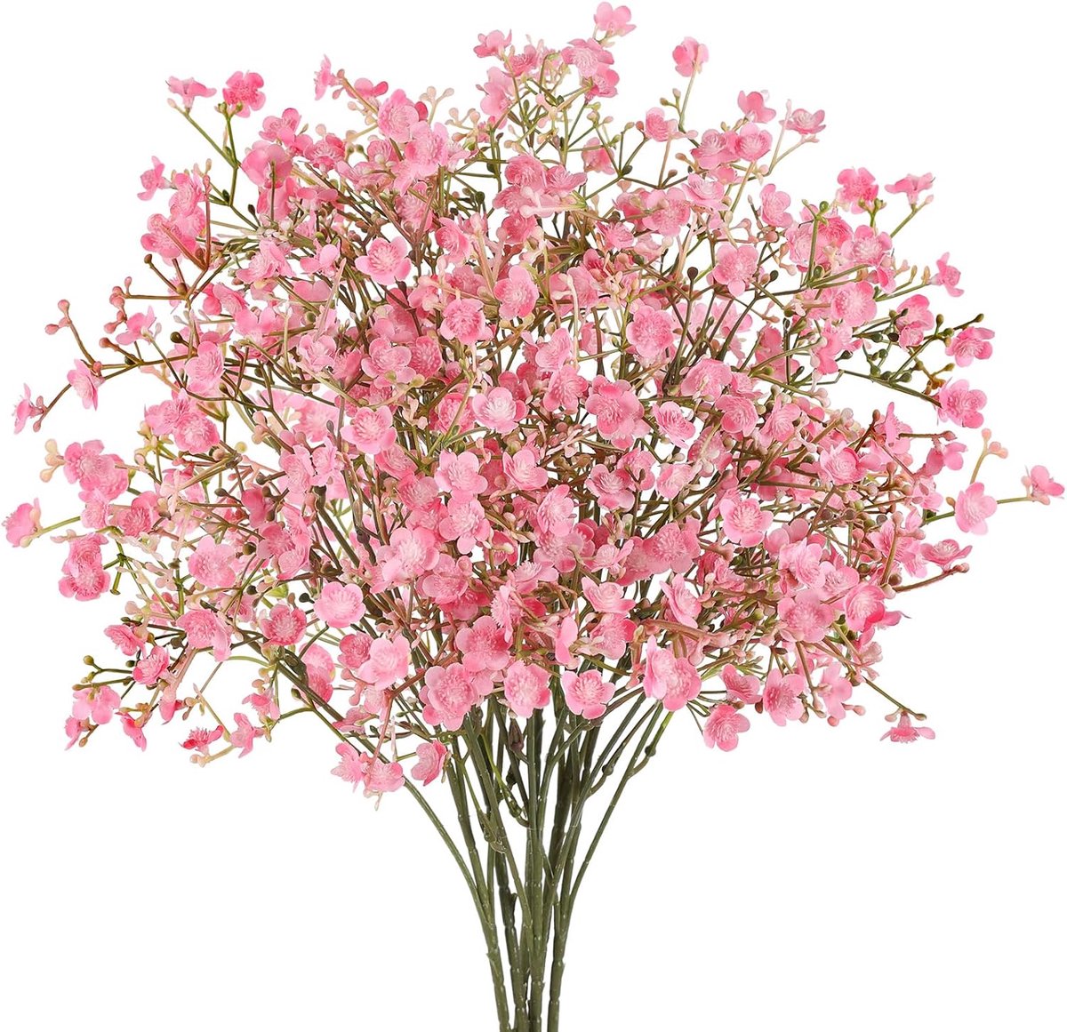 SnelShoppen - Kunstbloemen Gypsophila 6 Stuks, Real Touch Roze Baby's Breath voor Bruiloften, Craft Arrangements, Thuisdecoratie, Hoogwaardige Kunstst