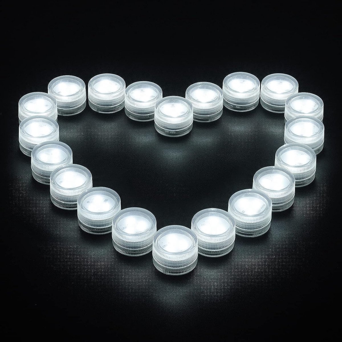 SnelShoppen - Mini Waterproof Underwater Tea Lights - Kleine Pure Witte Batterij Aangedreven Onderwaterverlichting voor Bruiloften, Zwembaden, Vazen e