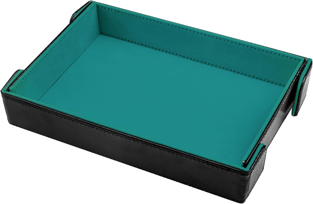 SnelShoppen - Magnetische Vouwbare Dobbelsteen Tray - Rectangular Dice Rolling Tray van PU Leer - Opbergrek voor D&D RPG - Foldable Dice Holder - Perf
