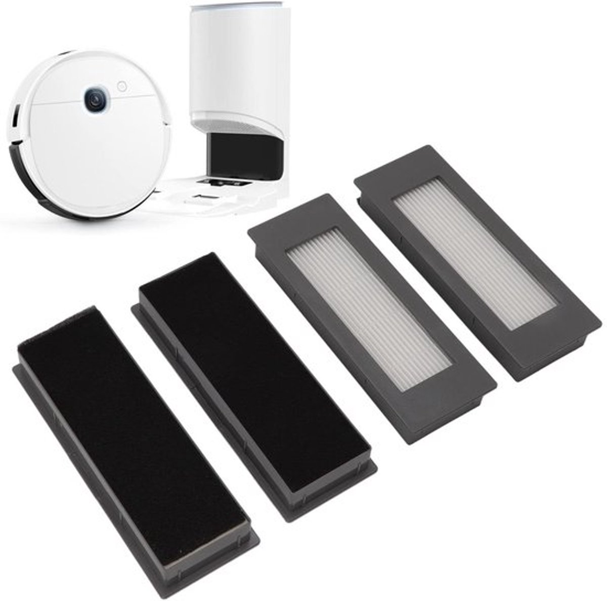 Stofzuigerfilter Vervanging - Stofzuigeraccessoires - Stofzuigerfilter voor VAC - 4 Stuks - Hoog rendement - ABS Materiaal - Stofzuigeraccessoire