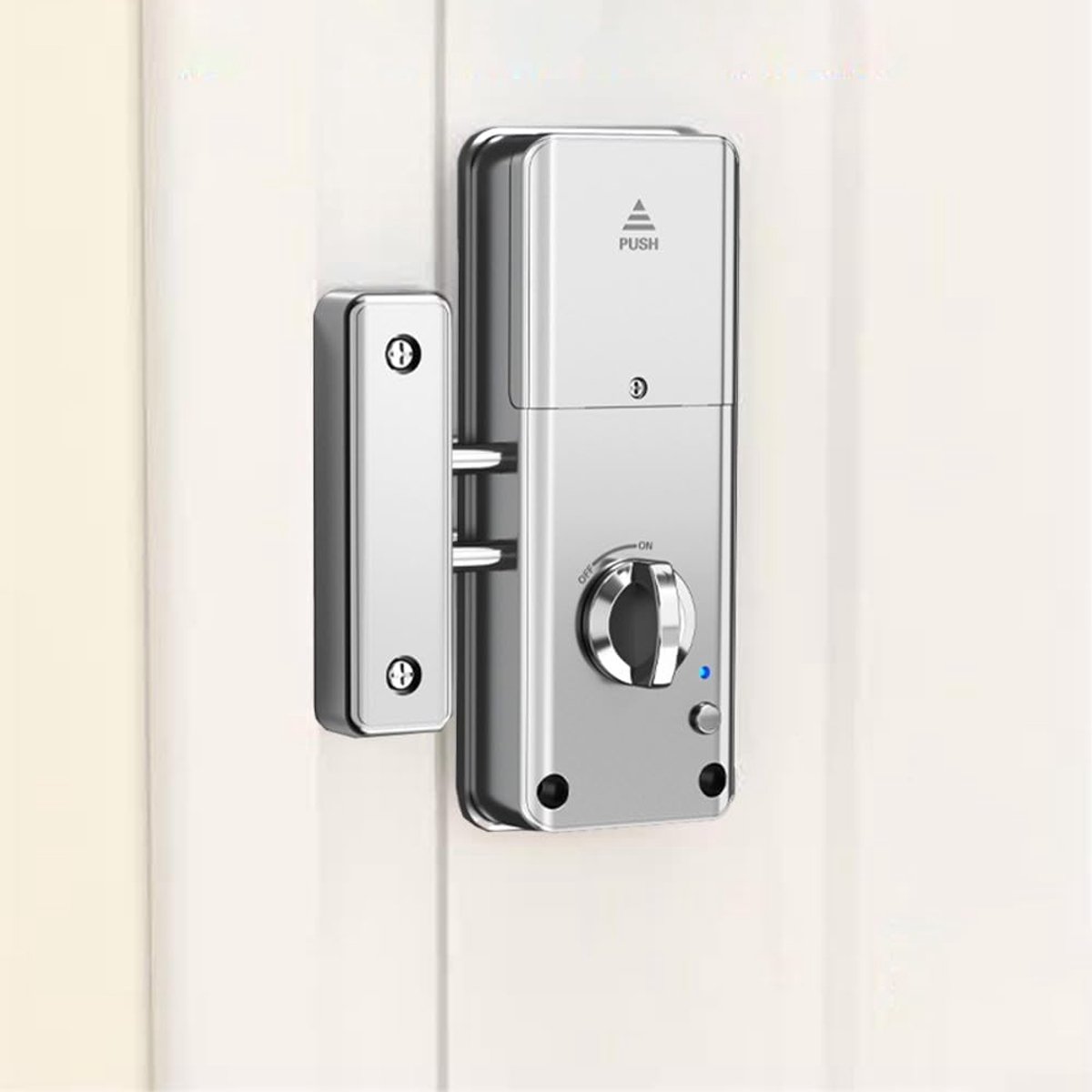 SnelShoppen - Slimme Tuya Invisiabele Deurslot met Touch-toetsen, Vingerafdruk Toegang, Elektronisch Deadbolt voor Voordeur, Smart Lock Zilver