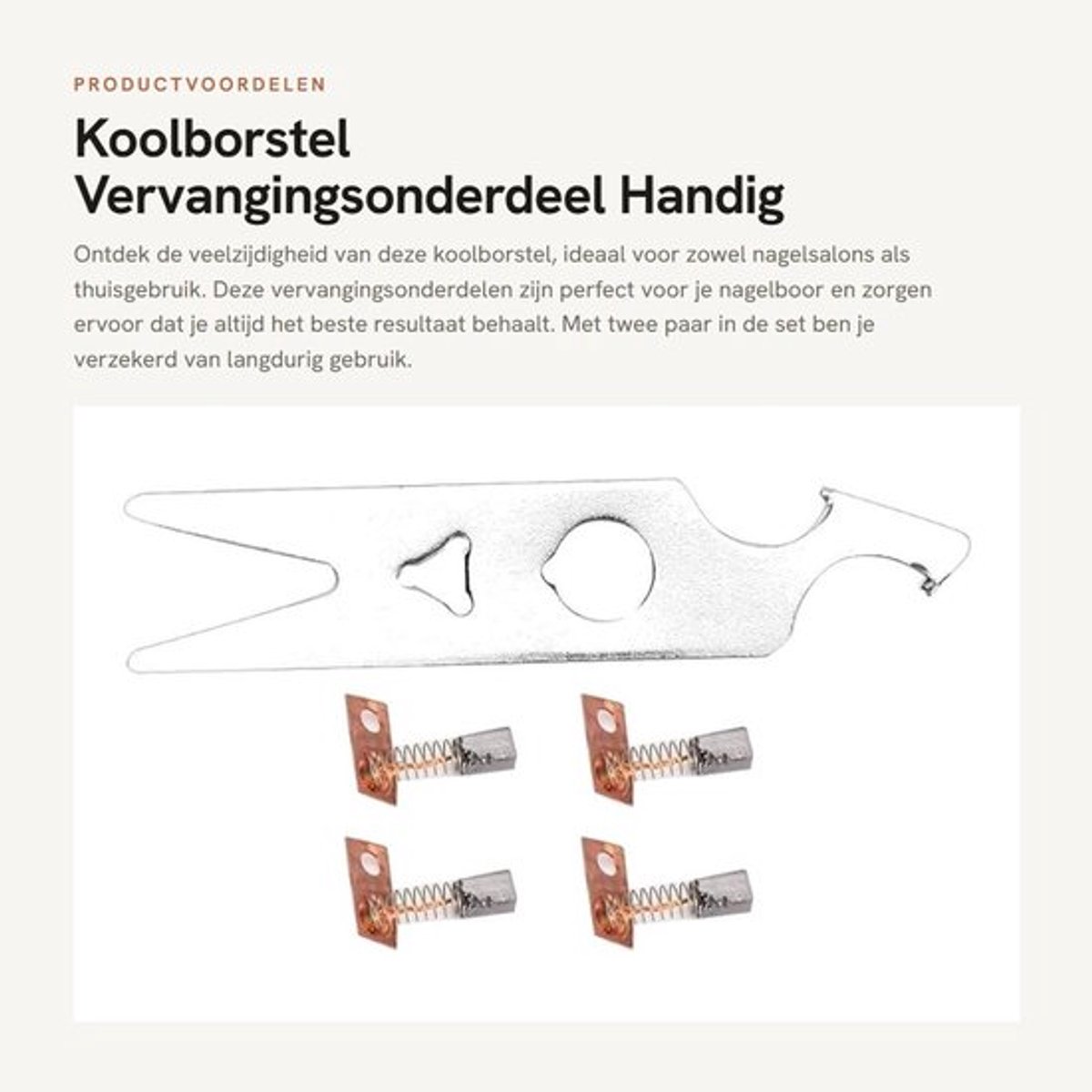 Koolborstel 2 Paar - Vervangingsonderdeel - Handstuk Accessoire - Nagelsalon - Huishouden - Geschikt voor nagelborstels - Nagelboor