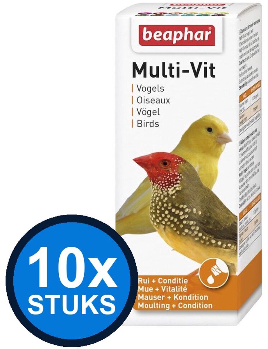 10x Beaphar - Multi-vit vogel 50ml