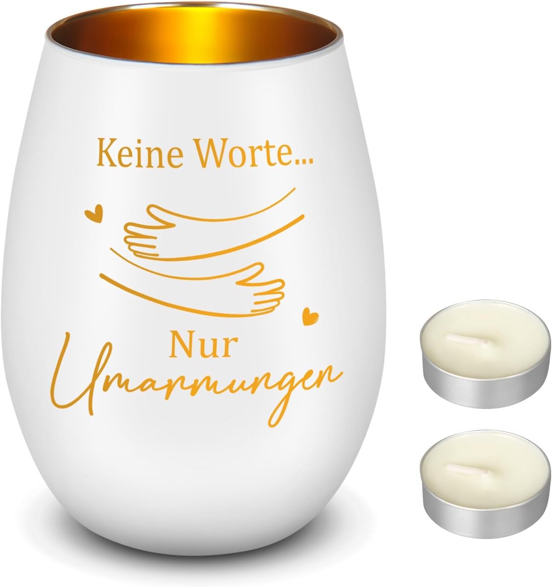 SnelShoppen - Mourning Gift Kaarsenhouder met 2 Theelichten - Herinneringslicht met Gravure - Rouw Cadeau voor Verdrietige Vrienden - Gedenk Geschenk
