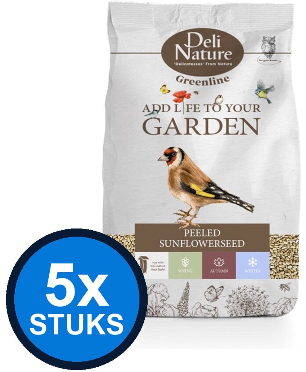 5x Deli Nature - Greenline peeled sunflowerseed 850gr