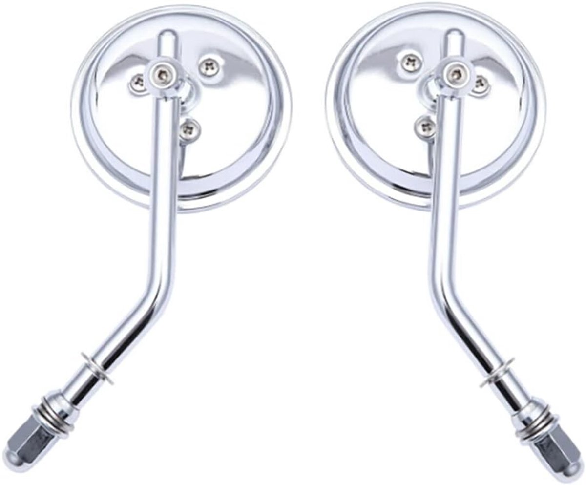 Motorfiets Achteruitkijkspiegels - 1 Paar Zilver, Geschikt voor Harley Davidson, Universele Montage, Stijlvol Ontwerp