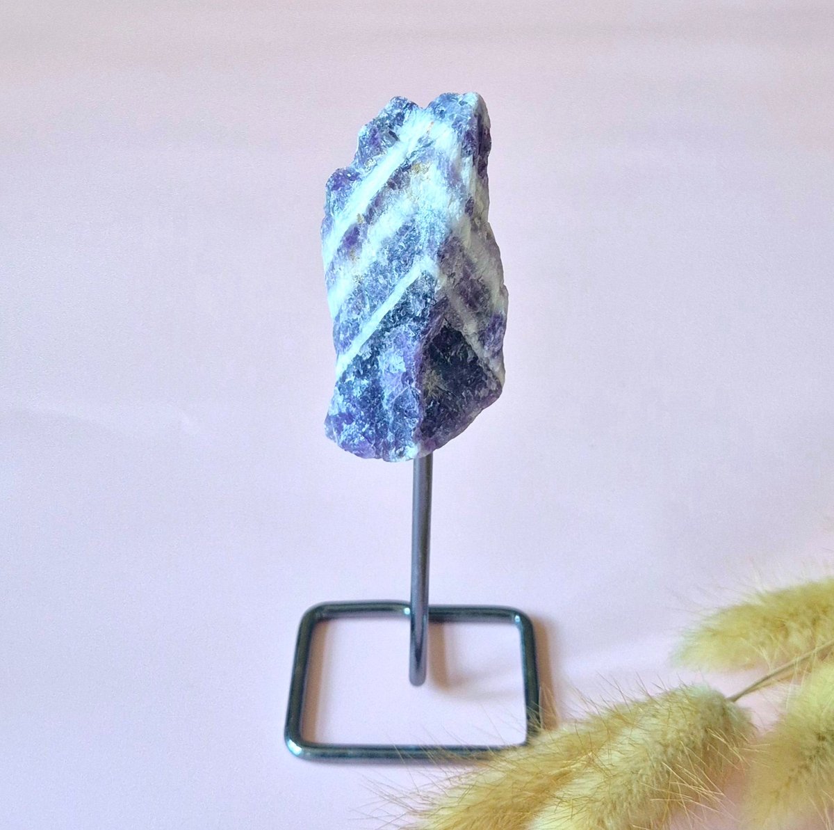 Ruwe edelsteen op standaard – ca. 12cm | Meerdere steensoorten