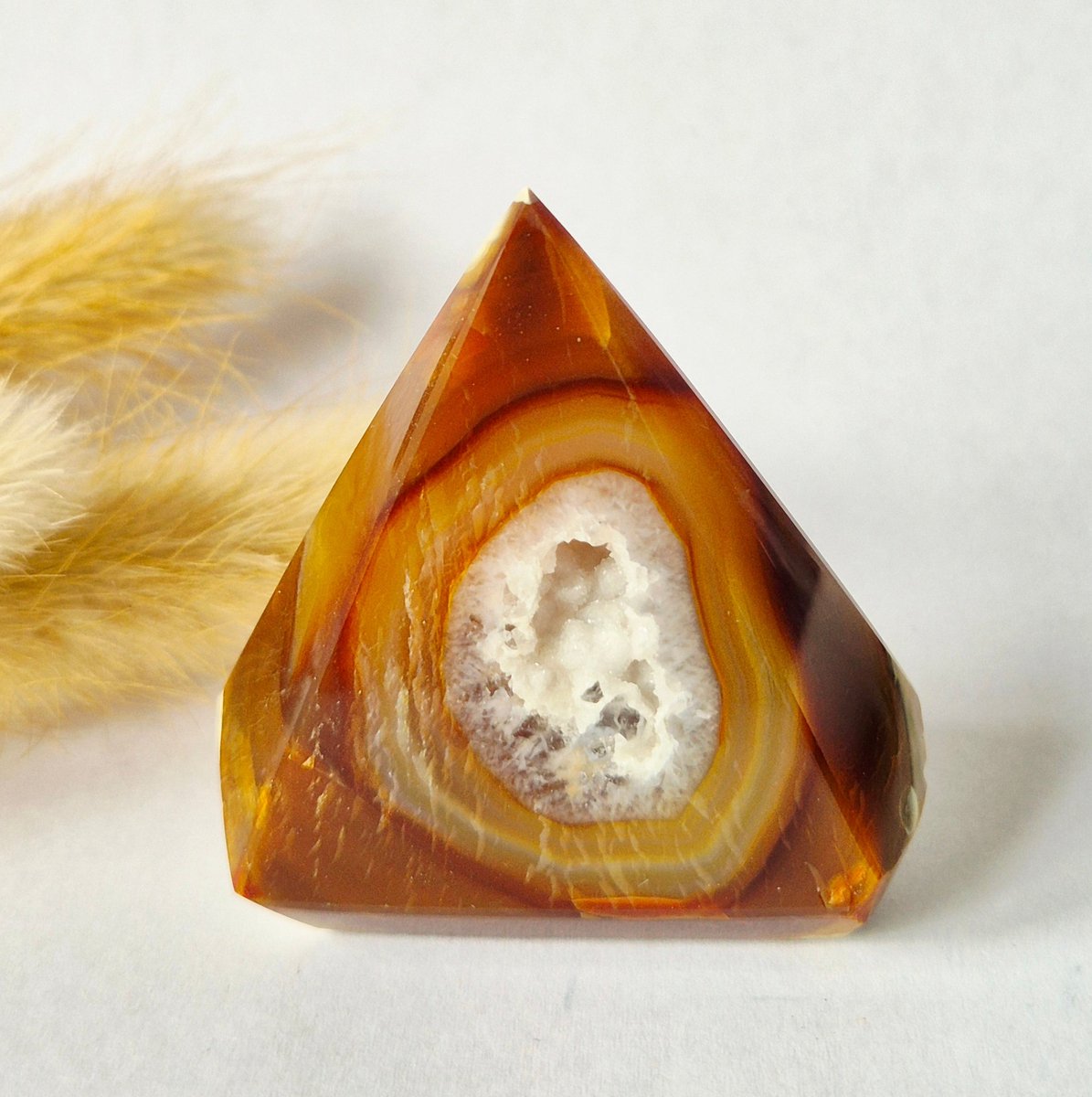 Druzy Grijze Agaat Diamant Staande Edelsteen Kristal - #28 48g