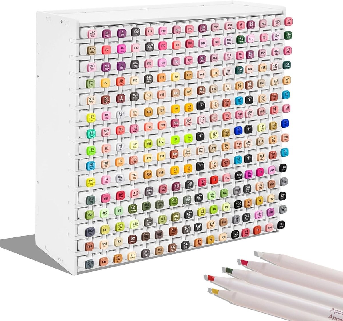 Organizer voor Bureau met Verwijderbare Divider, Opslag voor Potloden, Markers en Make-up - Ideaal voor Kleine Kunstenaars en Creatieve Projecten (Wit)