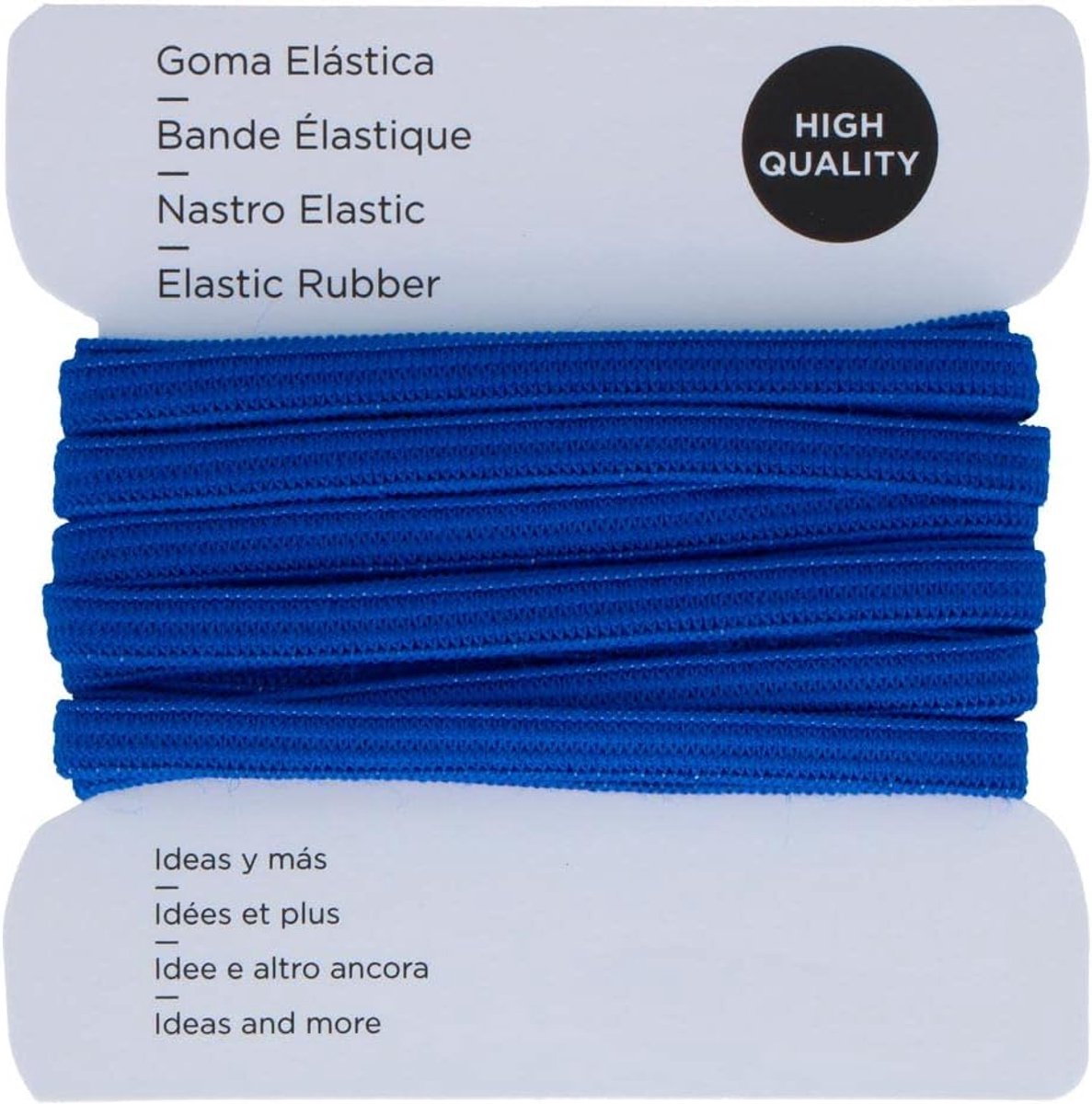 SnelShoppen - Elastisch Rubber Royal Blauw 5.3 mm 3 m voor Naaiwerk, Creatieve Knutselprojecten, Maskers, Hobby's, Lichtgewicht, Rekbaar, Perfect voor