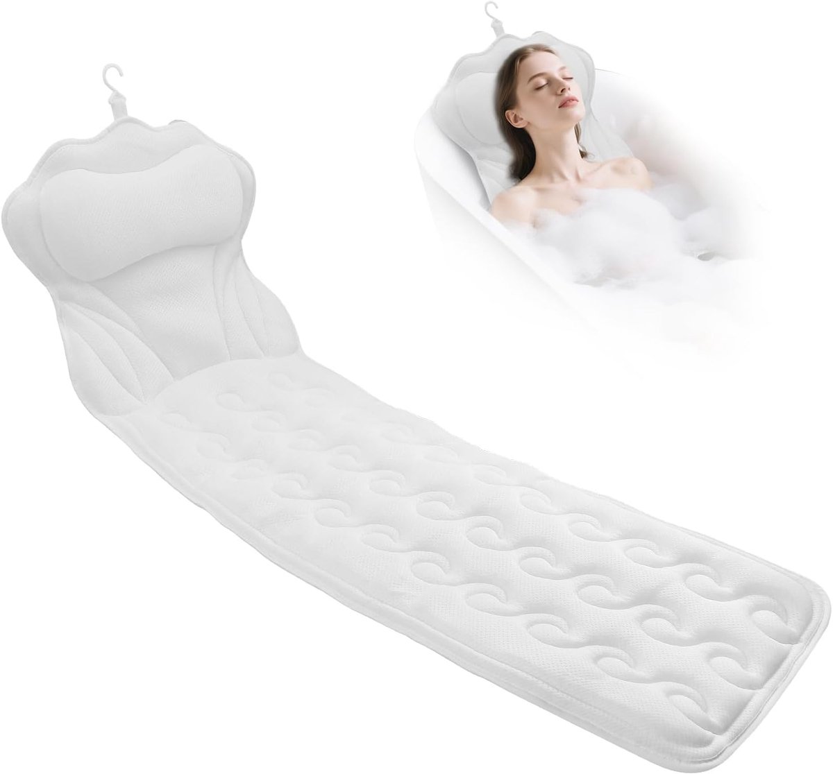 SnelShoppen - Luxe Badkussen voor Volwassenen - Ondersteunt Hoofd, Nek en Benen - Comfortabel en Stevig - Ideaal voor Ontspanning in Bad - Waterdicht