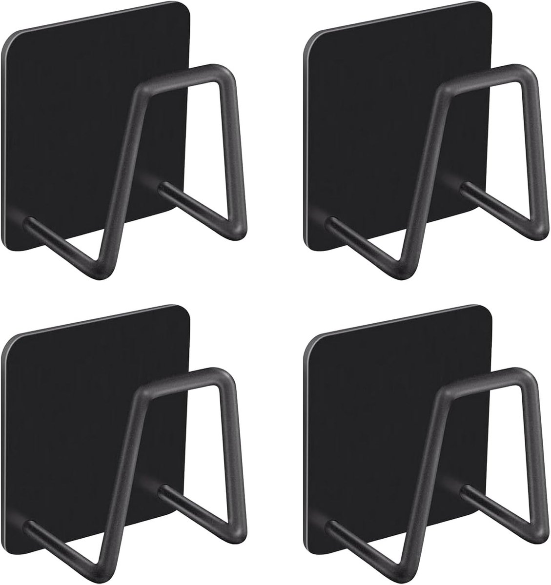 SnelShoppen - 4x RVS Sponshouder, Zelfklevende Sponsafvoer Rek, Keuken en Badkamer, Roestvrij Staal, Sink Caddy, Perfect voor Afwas en Schoonmaak