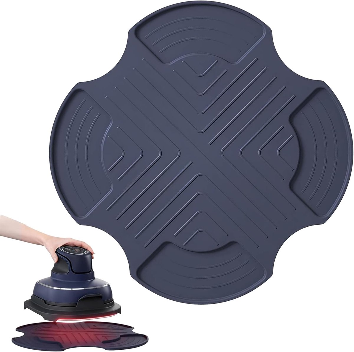 SnelShoppen - Siliconen Antislip Onderzetters voor Airfryer, Warmtebestendige Pads voor Crispi Air Fryer 3.8L, Keukenaccessoires, Veilig Koken, Hitteb
