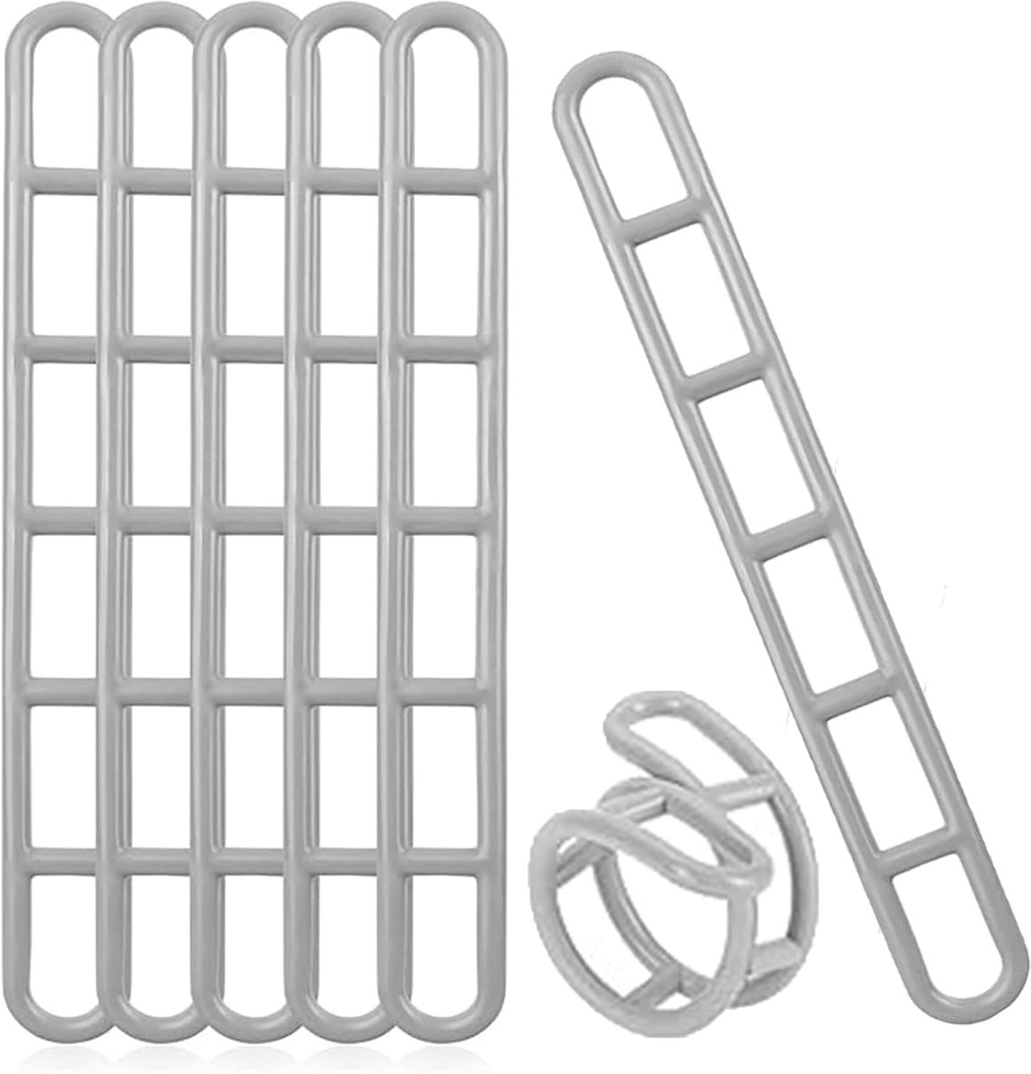 SnelShoppen - Pack van 12 Plastic Tension Elementen, 6-Hole Kabel Tensioner, Camping Ladder, Zeilen Tensioner, Tent Luifel Ladder, Rubber Tensioner vo