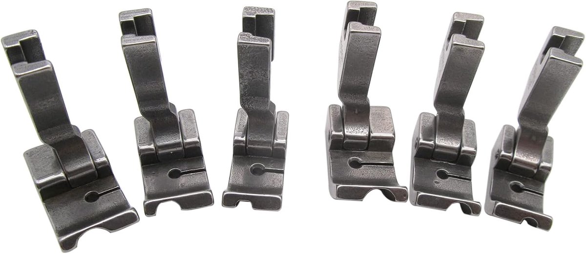 SnelShoppen - 6 Stuks Piping Voeten voor Hoge Schenking, Compatibel met JUKI, Brother, CONSEW, Singer, Ideaal voor Kleding en Decoratie