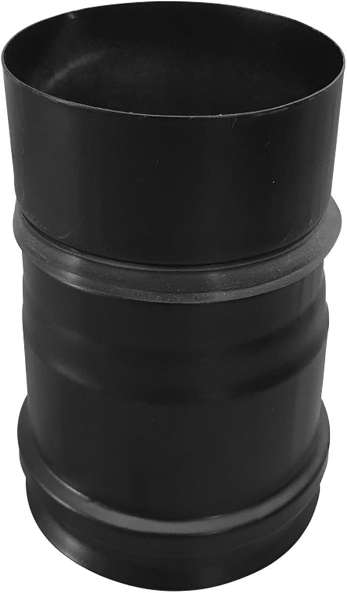 SnelShoppen - Pelletkachel Rookafvoerpijp 80 mm, Staal Zwart Gecoat, Hoogwaardige Silicone Aansluiting, Voor Kachels en Verwarming