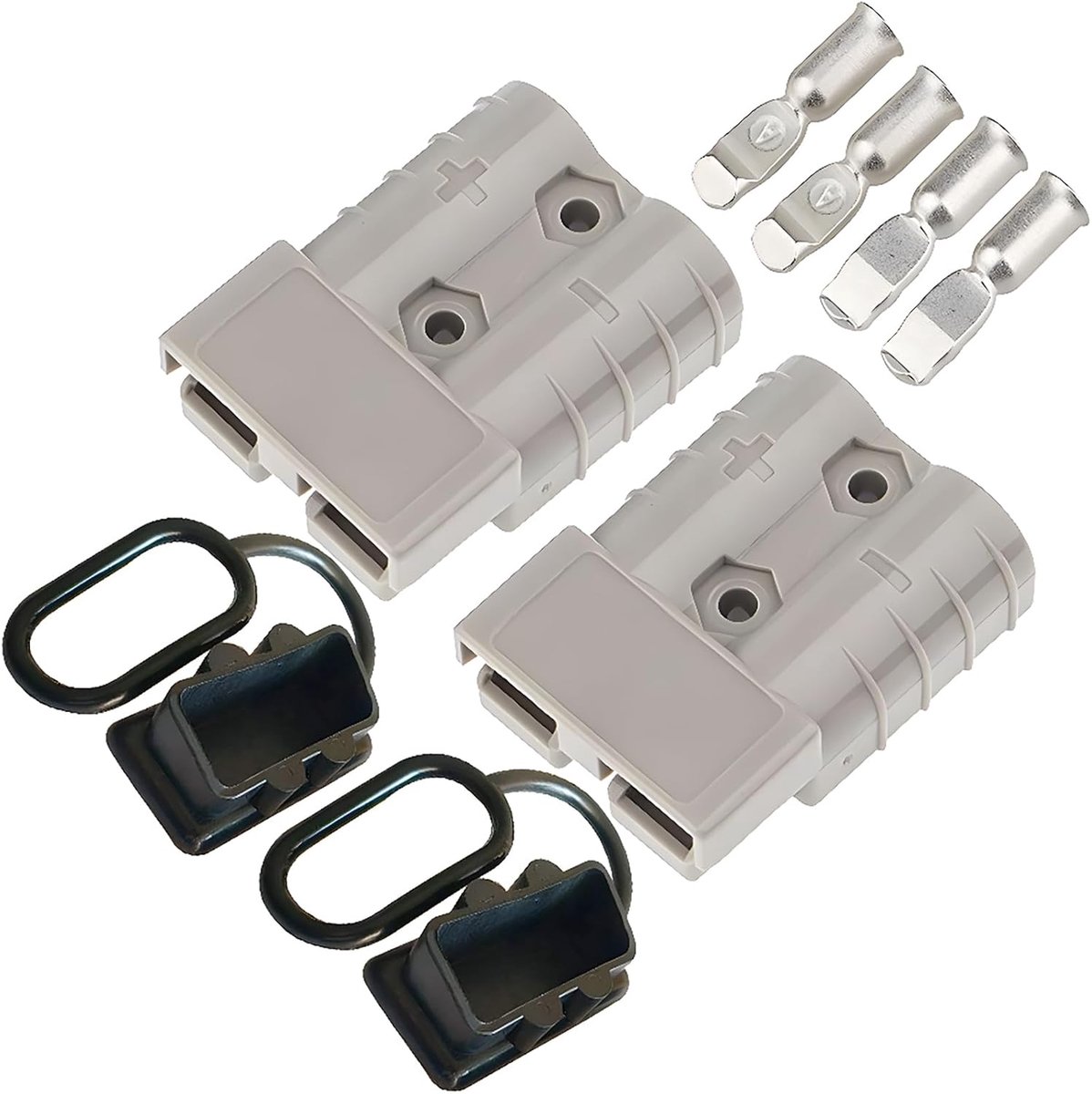 SnelShoppen - Battery Connector 50A Plug - Quick Connect Stekker voor Auto, Motorhome, Caravan, Boot, Solar Installaties, 6-12 AWG, 600V, Sterke Conne