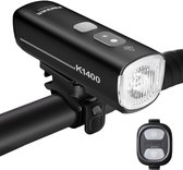 RAVEMEN 1400 Lumen Intelligente Dag-/Nachtloopfietslamp-Auto AAN/UIT-Lichtsensor- IPX7 Waterdicht- USB-C- Aluminium Behuizing - voor fietsen op de weg en VTT