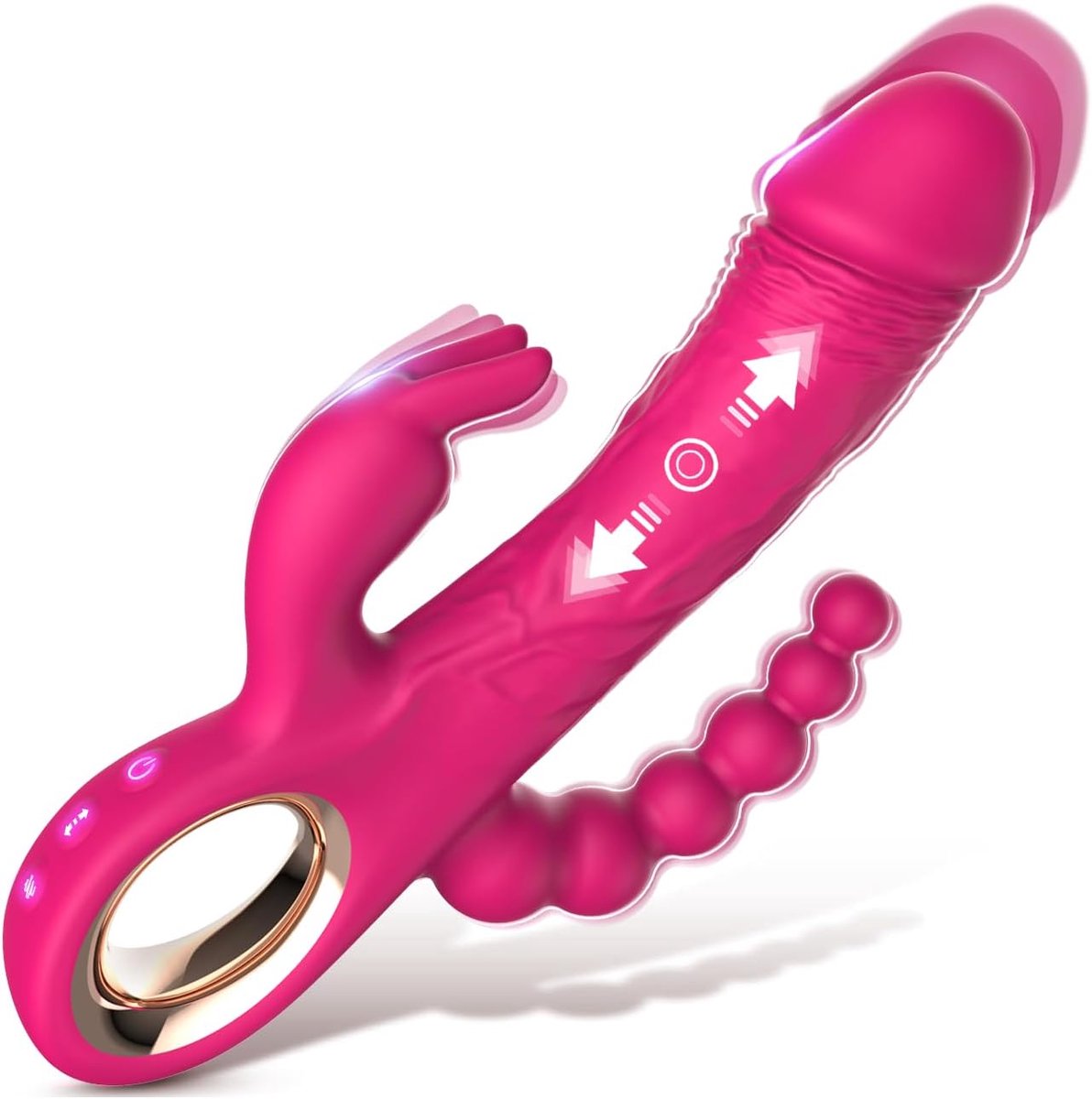 Lzwintrading - Rabbit Vibrator - Tarzan Vibrator - Dildo Vibrator voor Vrouwen - Dildo Vibrator Realistisch - Sex Toys voor Vrouwen Koppels - G Spot Vibrator met 10 Vibratie Standen- Clitoris Stimulator - Seksspeeltjes - Erotiek - Anale Speeltjes